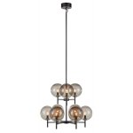 Lustre 9 lampes design marksl?jd crown noir m?tal 107921