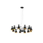 Suspension industrielle retro - noir / m?tal - faro - 20048