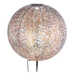 Objet lumineux ext?rieur led globo solaire gris m?tal 336270 Objet lumineux ext?rieur led globo solaire gris m?tal 336270