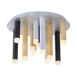 Plafonnier 12 lampes led neuhaus pure - gemin gris m?tal 6527 - 95