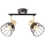 Plafonnier 2 lampes design brilliant posca noir m?tal 86913 / 78 Plafonnier 2 lampes design brilliant posca noir m?tal 86913 / 78