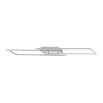 Plafonnier 2 lampes led neuhaus inigo gris aluminium 8194 - 55