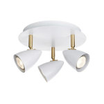 Plafonnier 3 lampes design marksl?jd ciro blanc m?tal 106319 Plafonnier 3 lampes design marksl?jd ciro blanc m?tal 106319