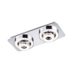 Plafonnier 4 lampes led leuchten direkt tim chrome m?tal 14521 - 17