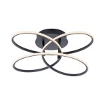 Plafonnier led leuchten direkt node noir m?tal 15660 - 18