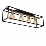Plafonniers ruben - 4xe27 - noir - metal - lucide - 00124 / 04 / 30 Plafonniers ruben - 4xe27 - noir - metal - lucide - 00124 / 04 / 30