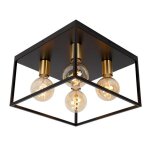 Plafonnier ruben - 4xe27 - noir / metal - lucide - 00124 / 14 / 30 Plafonnier ruben - 4xe27 - noir / metal - lucide - 00124 / 14 / 30