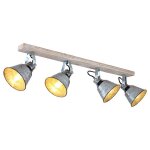 Spot 4 lumi?res design globo g?nther blanc bois 15366z - 4