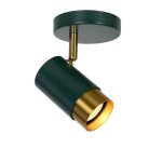 Spot floris - 1xgu10 - dor? / vert - lucide - 35913 / 01 / 33