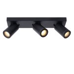 Spot plafond 3 lampes design lucide taylor noir aluminium 09930 / 15 / 30
