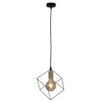Suspensions 1 lampes design n?ve canto noir m?tal - verre 6122022