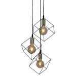 Suspensions 3 lampes design n?ve canto noir m?tal 7082922