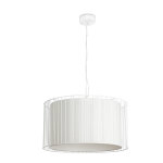 Suspension design faro linda abat - jour blanc acier + tissu 29309