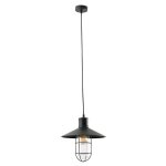 Suspension industrielle faro marina noir m?tal 60004