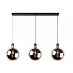 Suspension en verre julius 3xe27 - noir m?tal - lucide - 34438 / 03 / 65 Suspension en verre julius 3xe27 - noir m?tal - lucide - 34438 / 03 / 65