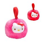 Bourse en peluche hello kitty 507 506389 3298061506389 peluches hello kitty rouge rose
