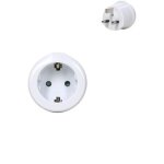 Adaptateur go travel electrique europe - royaume uni blanc