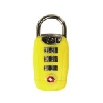 Cadenas  code tsa go travel scurit - grand chiffre jaune fluo