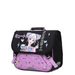 Cartable manga xoxo 38 cm cp / ce1 / ce2 noir mauve