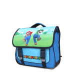 Cartable super mario 38 cm cp / ce1 / ce2 bleu