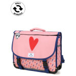 Cartable rversible pol fox heart 38 cm cp / ce1 / ce2 rose