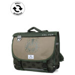 Cartable rversible pol fox tiger 38 cm cp / ce1 / ce2 kaki vert