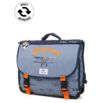 Cartable rversible pol fox airplane 38 cm cp / ce1 / ce2 bleu