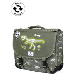 Cartable r�versible pol fox jurassic 38 cm cp / ce1 / ce2 kaki vert
