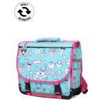 Cartable r�versible pol fox kawaii 35 cm cp / ce1 turquoise bleu