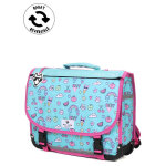 Cartable r�versible pol fox kawaii 38 cm cp / ce1 / ce2 turquoise bleu