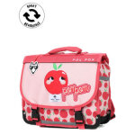 Cartable r�versible pol fox pom pom 35 cm cp / ce1 rouge rose