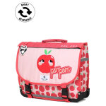 Cartable r�versible pol fox pom pom 38 cm cp / ce1 / ce2 rouge rose