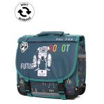Cartable r�versible pol fox robot 35 cm cp / ce1 bleu gris