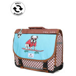 Cartable r�versible pol fox skate 38 cm cp / ce1 / ce2 moka marron