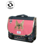 Cartable rversible pol fox wonder fox glitter 35 cm cp / ce1 gris / rose