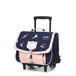 Cartable � roulettes fille tann's lily 38 cm cp / ce1 / ce2 bleu / rose