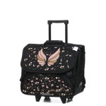 Cartable � roulettes lkmj glam wings 41 cm noir
