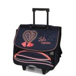 Cartable � roulettes lola espeleta love 38 cm cp / ce2 bleu