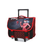 Cartable  roulettes miraculous ladybug 41 cm ce2 / cm1 / cm2 noir