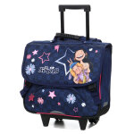 Cartable � roulettes oberthur x les sisters 38 cm cp / ce1 / ce2 marine bleu