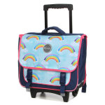 Cartable � roulettes phil�as wild rainbow 38 cm cp / ce1 / ce2 bleu