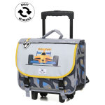 Cartable � roulettes r�versible pol fox race 38 cm cp / ce1 / ce2 gris