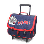Cartable � roulettes tann's aaron 41 cm ce2 / cm1 / cm2 bleu / rouge