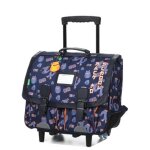 Cartable � roulettes tann's adam 41 cm ce2 / cm1 / cm2 bleu
