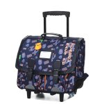 Cartable � roulettes tann's adam 41 cm ce2 / cm1 / cm2 bleu