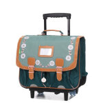 Cartable  roulettes tann's agathe 41 cm ce2 / cm1 / cm2 vert