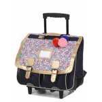 Cartable  roulettes tann's antonia 41 cm ce2 / cm1 / cm2 bleu