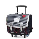 Cartable � roulettes tann's emilie 41 cm ce2 / cm1 / cm2 marine bleu