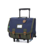 Cartable � roulettes tann's esteban 41 cm ce2 / cm1 / cm2 bleu / kaki