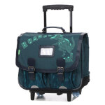 Cartable  roulettes tann's ethan 41 cm ce2 / cm1 / cm2 vert